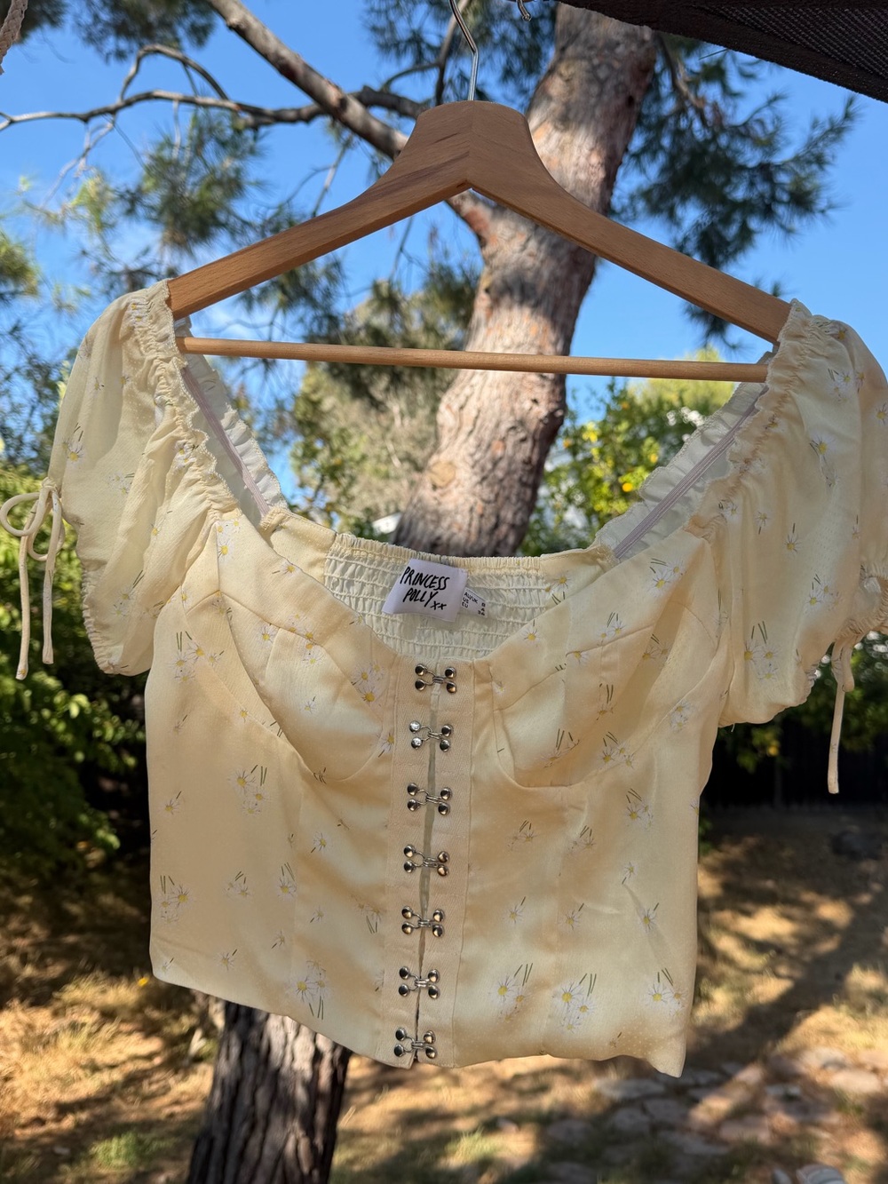 Cute Summer Daisy Floral Corset Crop Top US 4